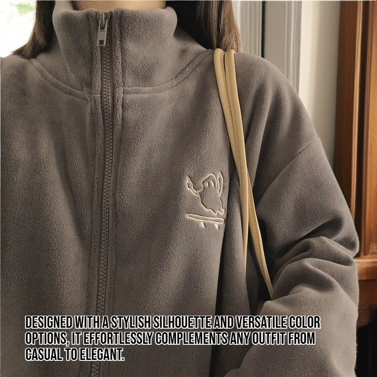 Women's lamb wool and plush thick coat