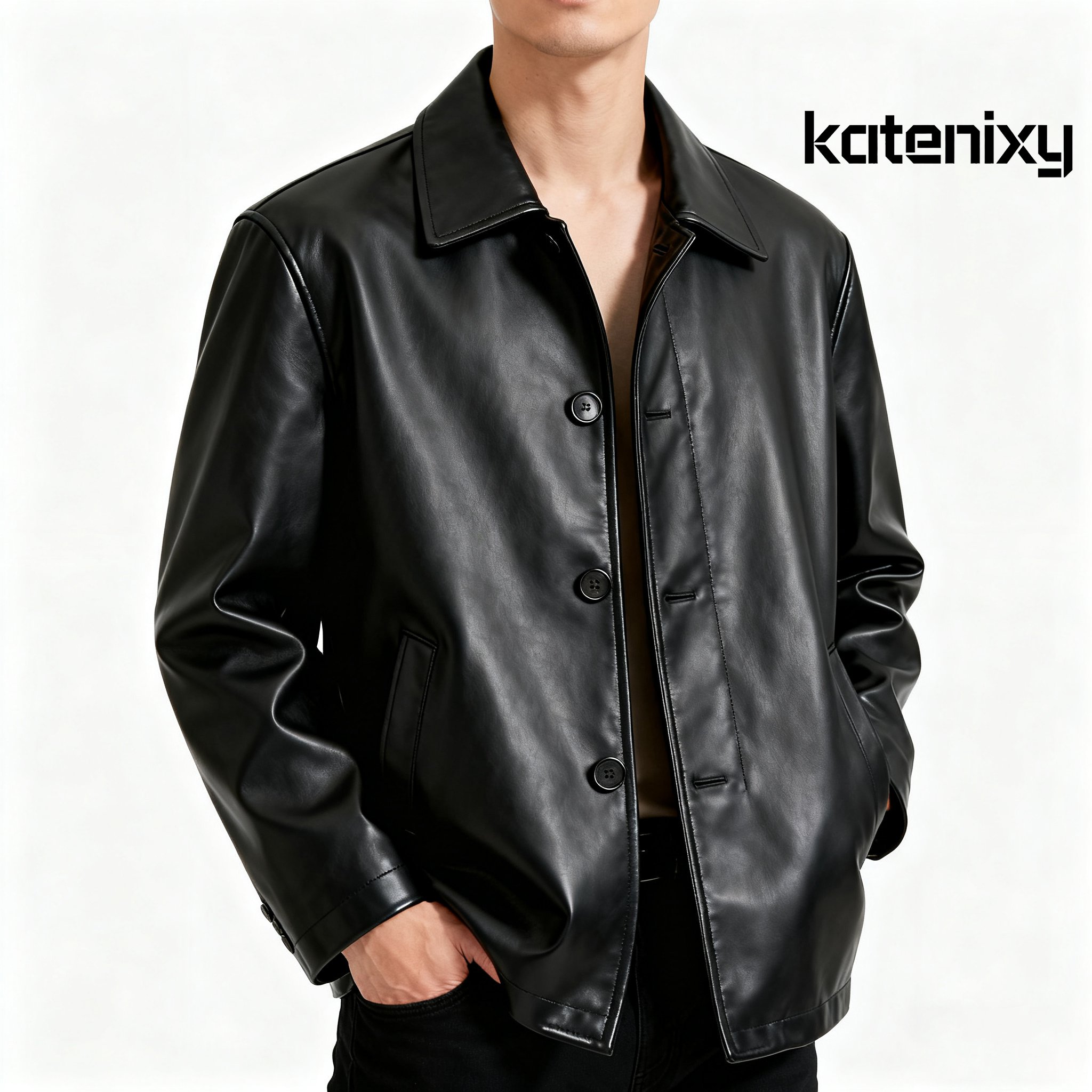 검은색 가죽 재킷