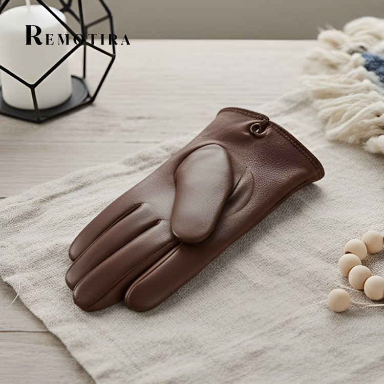 빈티지 브라운 가죽 장갑