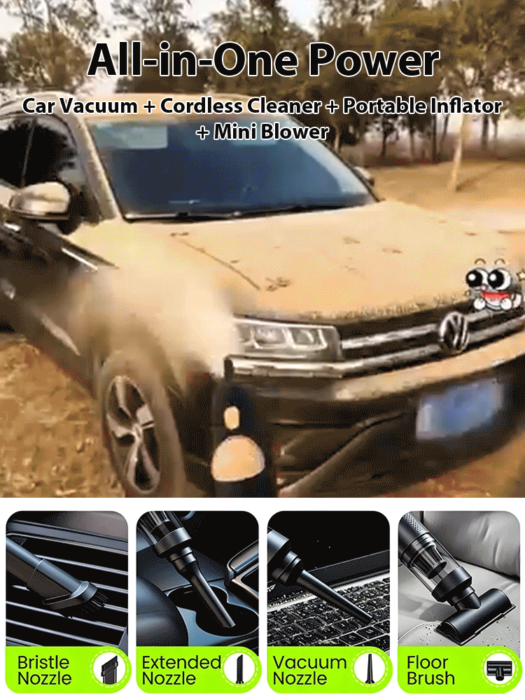 5-in-1 Blowing and Suction Integrated Car Vacuum Cleaner