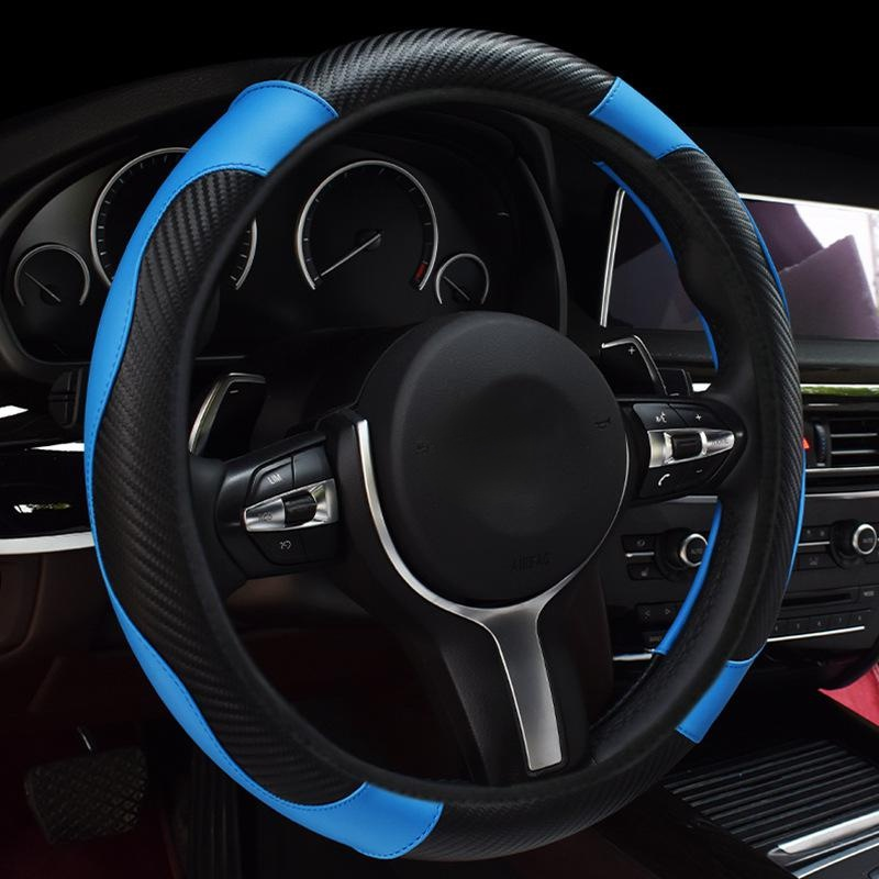 Universal Four-Season Leather Steering Wheel Cover without Inner Ring