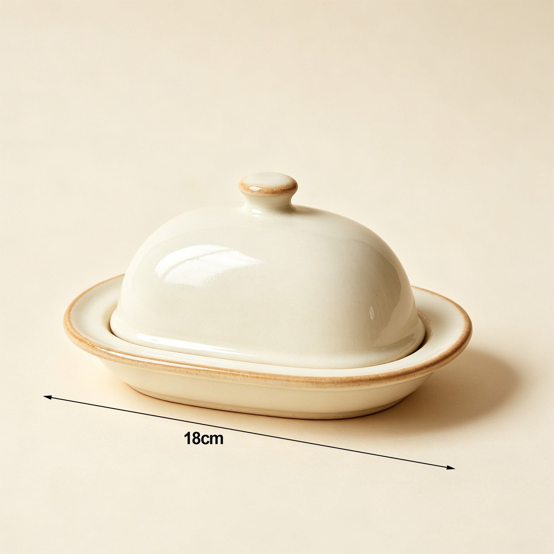 Ceramic butter dish set for kitchen decor