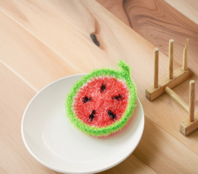 거품이 풍부하게 일어나는 수박 스펀지