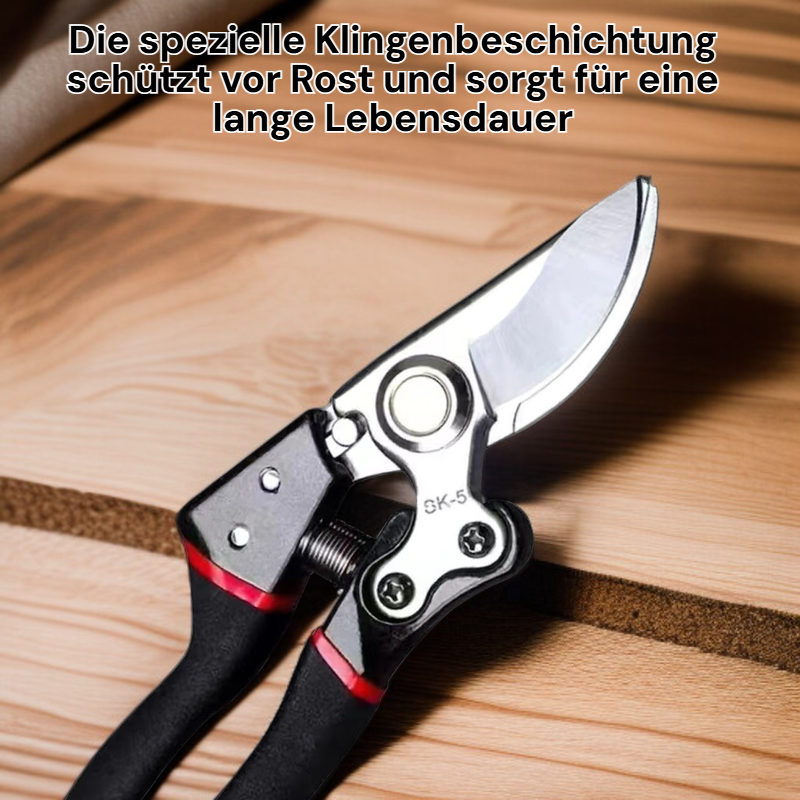 Arbeitssparende, hochfeste Gartenschere aus Stahl
