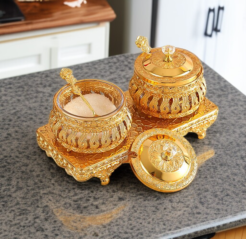 ชามน้ำตาลเหล็กพร้อมฐานกันลื่น