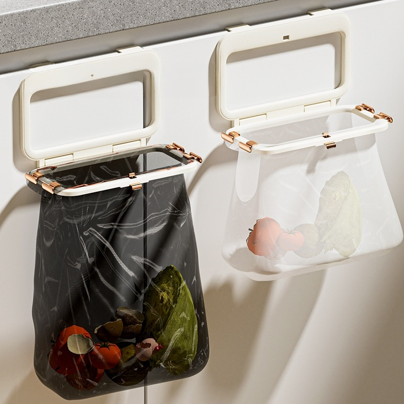 Soporte plegable para bolsas de basura de cocina