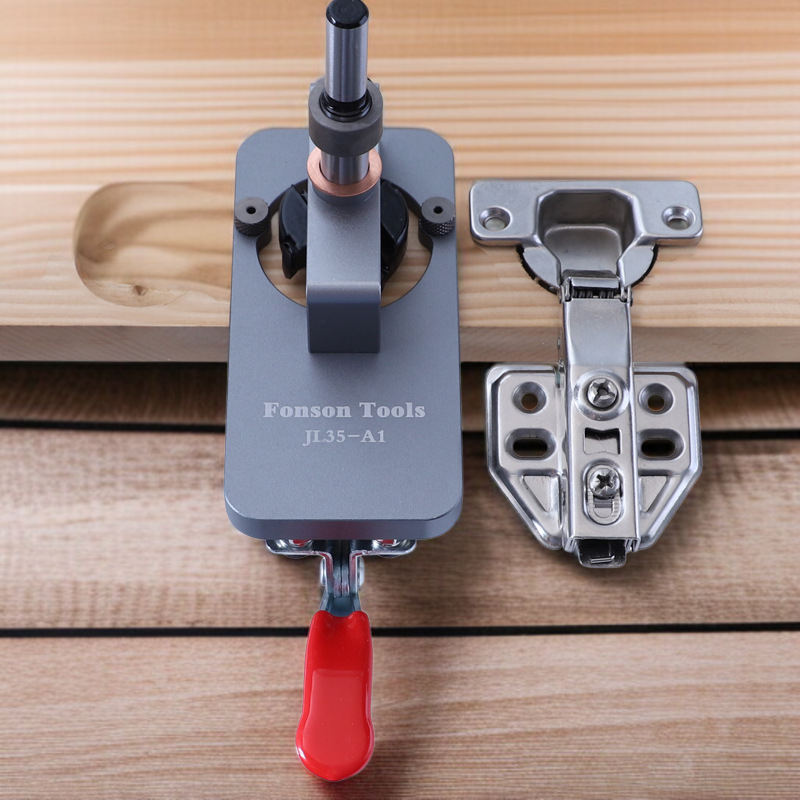 ヒンジオープナー キャビネットドア穴あけ補助工具 穴あきロケーター ヒンジ取り付け工具