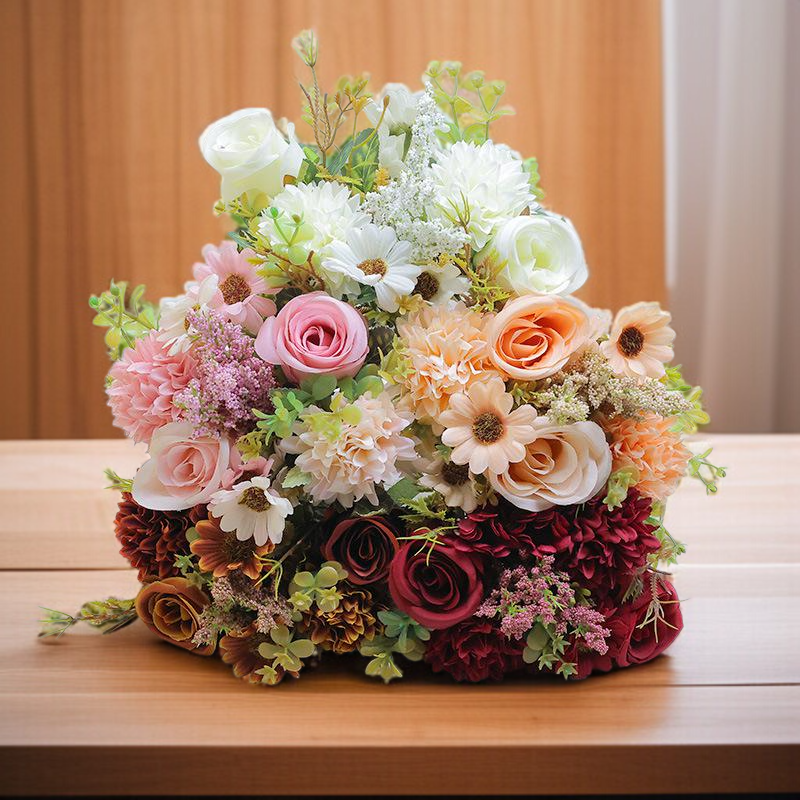 مجموعة زهور اصطناعية للمكتب والمنزل