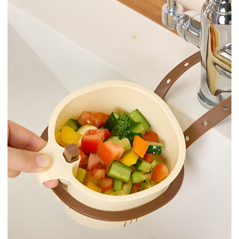 싱크대 걸이식 물빠짐 바구니 음식물 찌꺼기 분리 선반