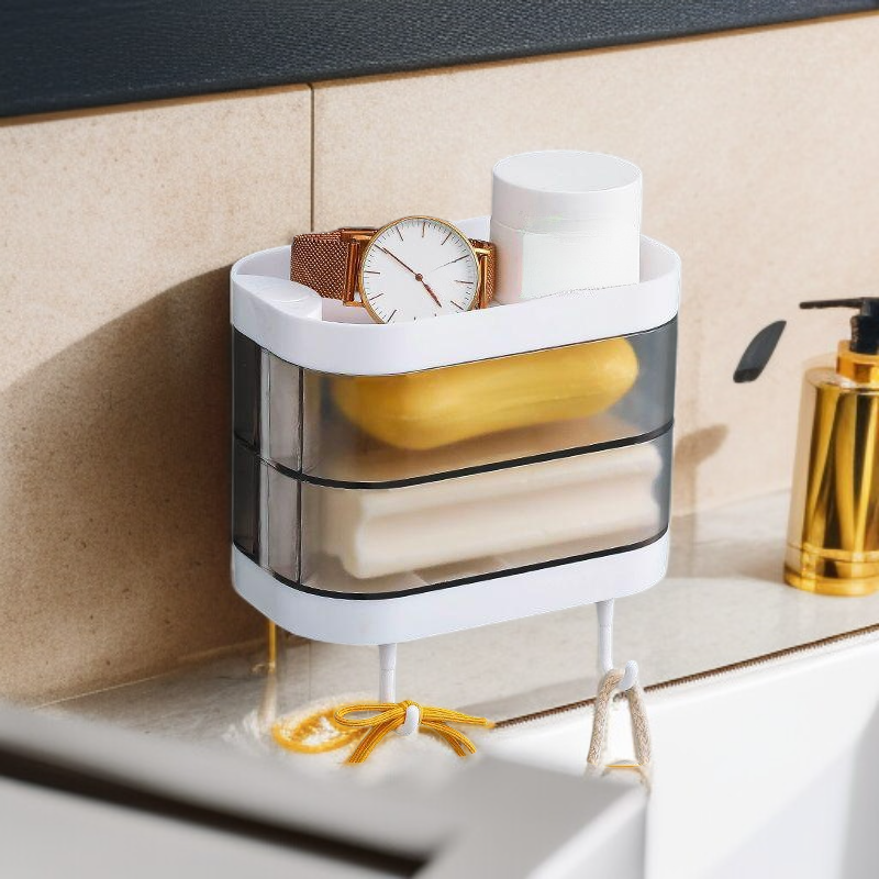 Dwuwarstwowa mydelniczka z odpływem