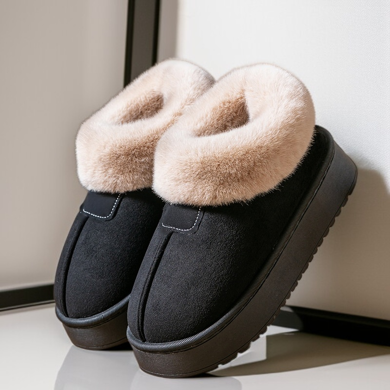 여성용 두꺼운 바닥 미끄럼 방지 벨벳 보온 면화