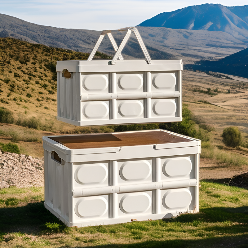 피크닉 폴딩 수납 바구니 휴대용 상자