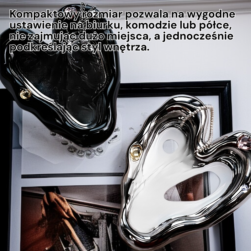 Eleganckie pudełko na biżuterię, ozdoba na biurko