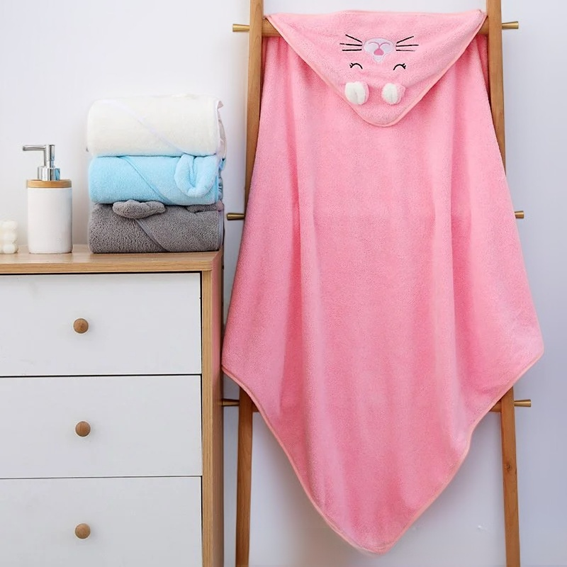 柔軟舒適卡通浴袍材質特寫