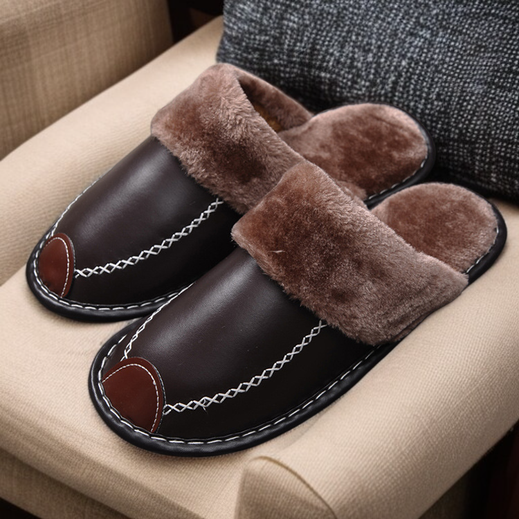 รองเท้าใส่ในบ้านผู้หญิงฤดูหนาวบุขนหนา แบบเกาหลี
