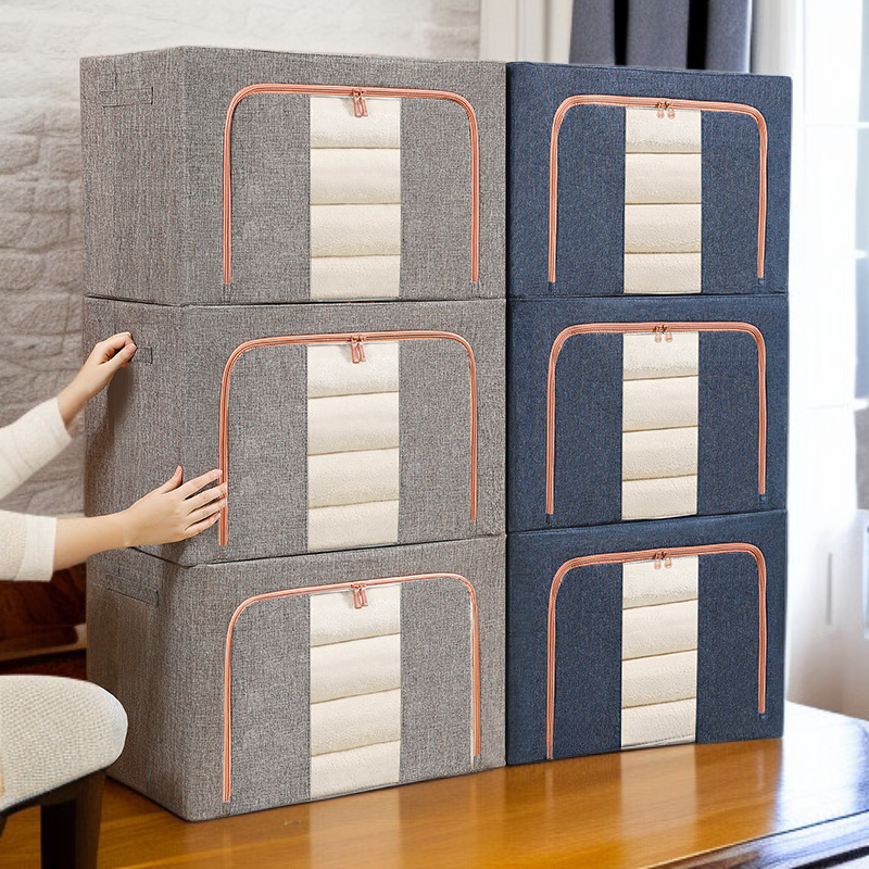 철골 대용량 두꺼운 수납함 가시 의류 수납함 단일창 수납함 투명 수납함