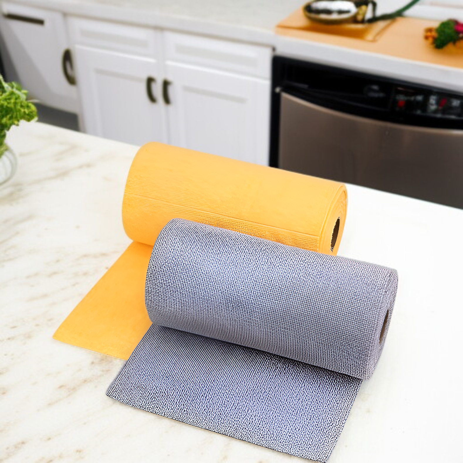 Handgerissenes Geschirrtuch Nass- und Trockengeschirrtuch