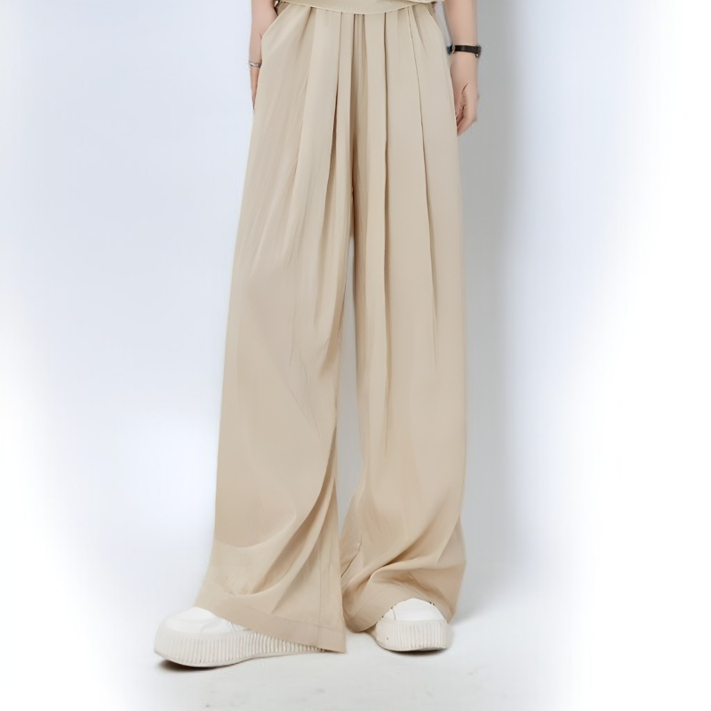 夏パンツ 2025 山本パンツ ハイウエスト ルーズパンツ ドレープ 日本製 ワイドレッグパンツ スリム 大きいサイズ モップパンツ レイジー カジュアル ワイドレッグパンツ