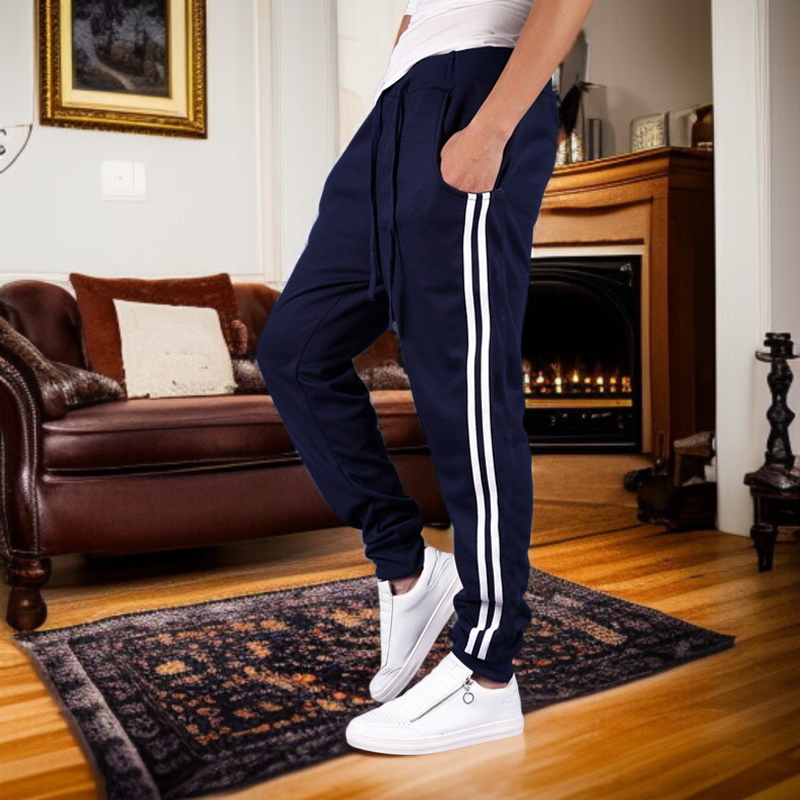 メンズ カジュアルパンツ スリム サイド ウェビング スウェットパンツ カジュアルパンツ スリム サイド スウェットパンツ ウェビング カジュアルパンツ