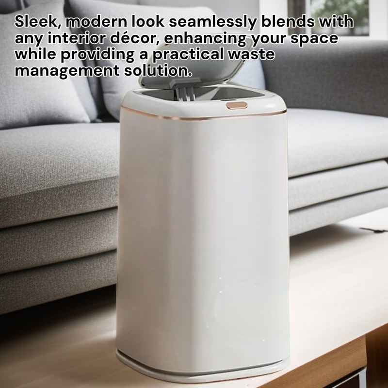 Smart Sensor Large Capacity Waterproof Trash Bin, Electric Bin for Kitchen and Bathroom
