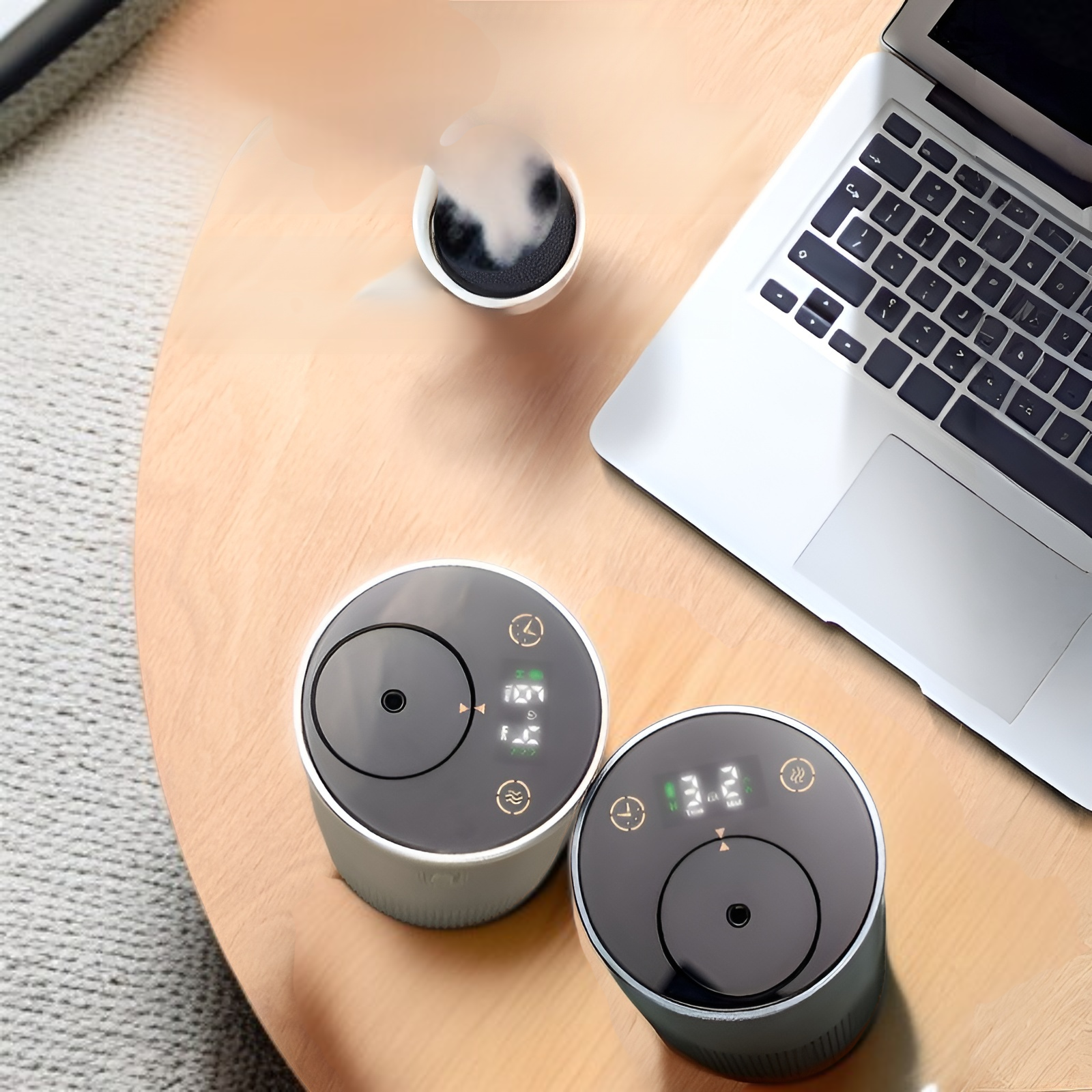 純粋なエッセンシャルオイル水なしアロマセラピーマシン家庭用車2流体冷たい芳香器水なしアトマイザーディフューザーUSB充電2000mAh長いバッテリー寿命