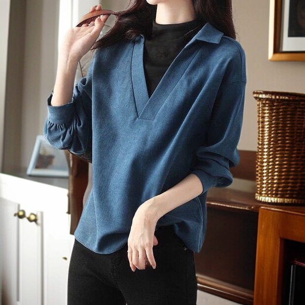 여자 가을 겨울 신상 접합 가짜 두 벌 상의