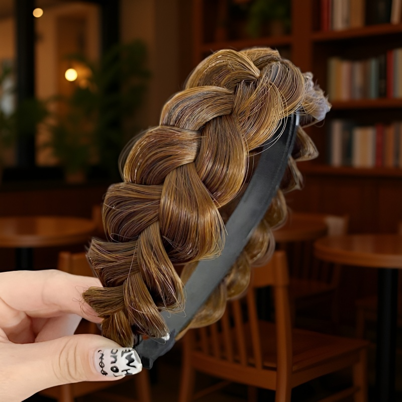 피쉬본 브레이드 가발, 브레이드 헤드밴드, 여성용 브레이드 헤어밴드, 탄성 로프