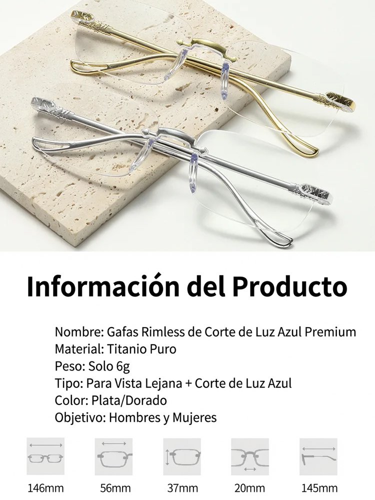 Gafas de presbicia HD con zoom inteligente, protección contra radiación y antifatiga.