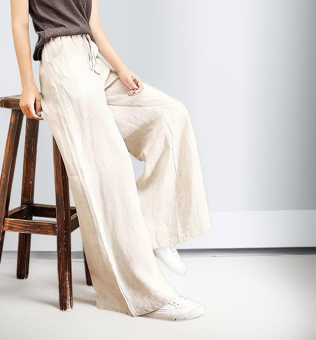 通気性抜群のコットンリネン素材アップ