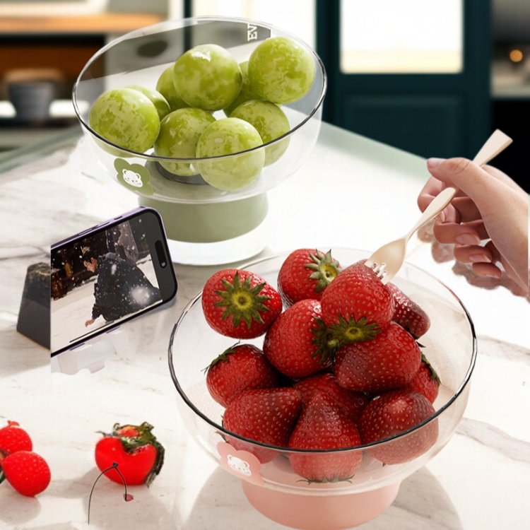 가정용 비주얼 발 높은 과일 접시 물빠짐 과일 화분 거실 과일 간식 수납기