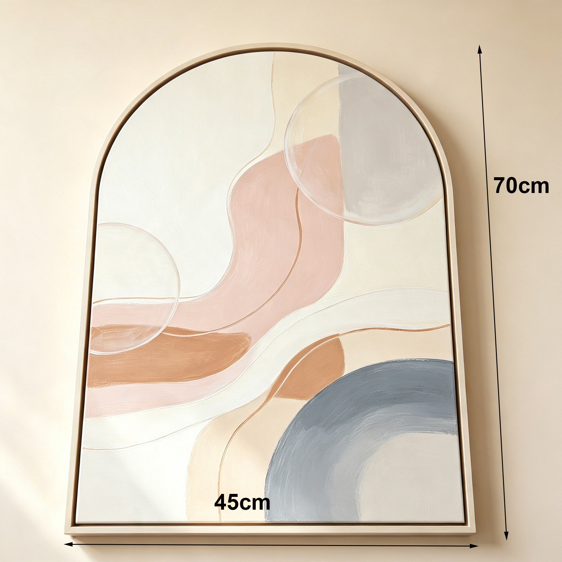 Arched decorative paintings enhancing bedroom decor