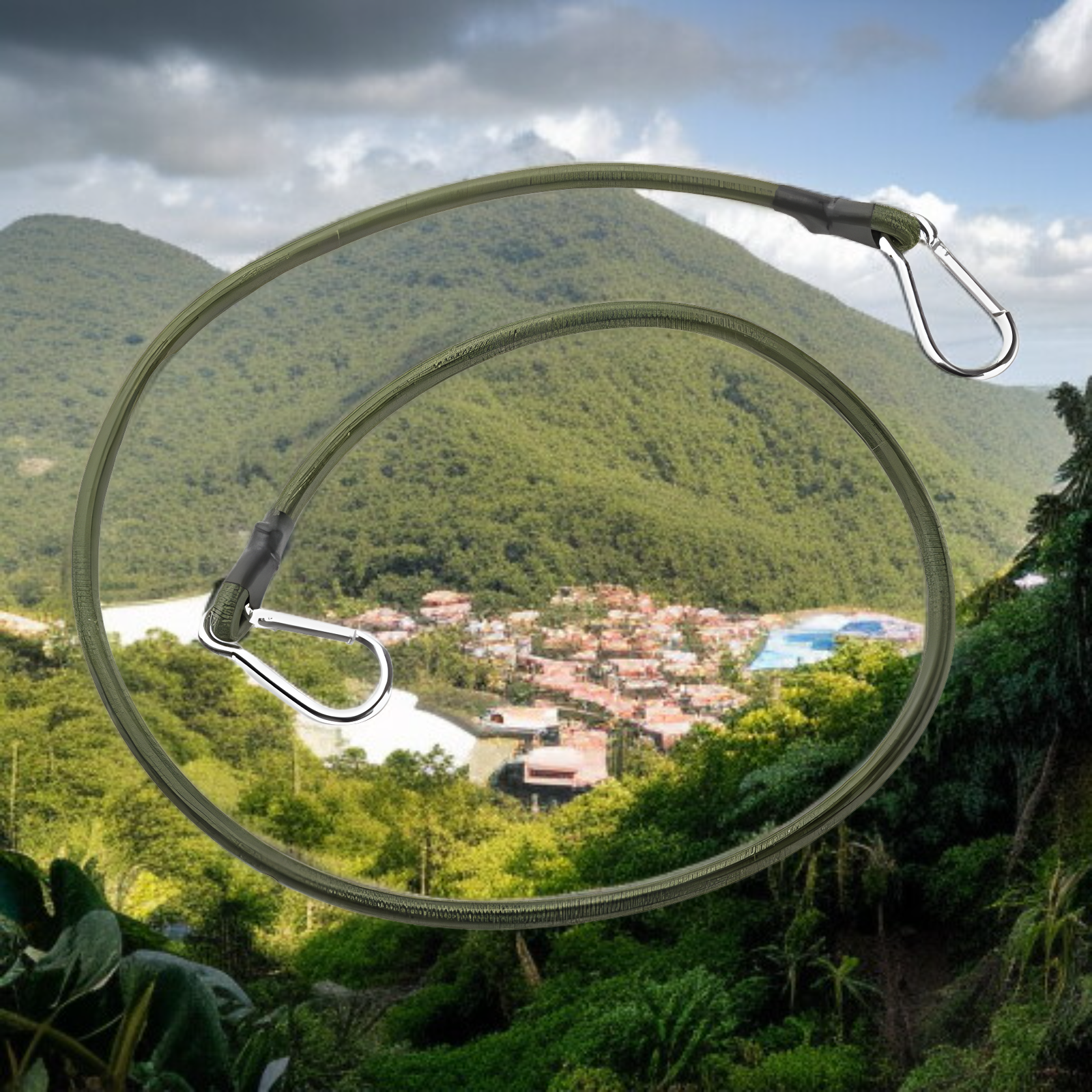 Karabińczyk outdoor 8 mm przy plecaku