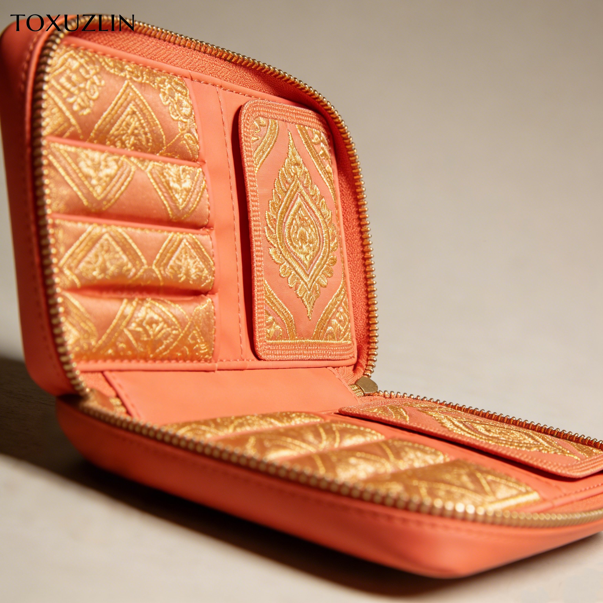 กระเป๋าใส่แปรงแต่งหน้าแบบหลายชั้น ความจุขนาดใหญ่ (แพ็ค 2 ชิ้น)