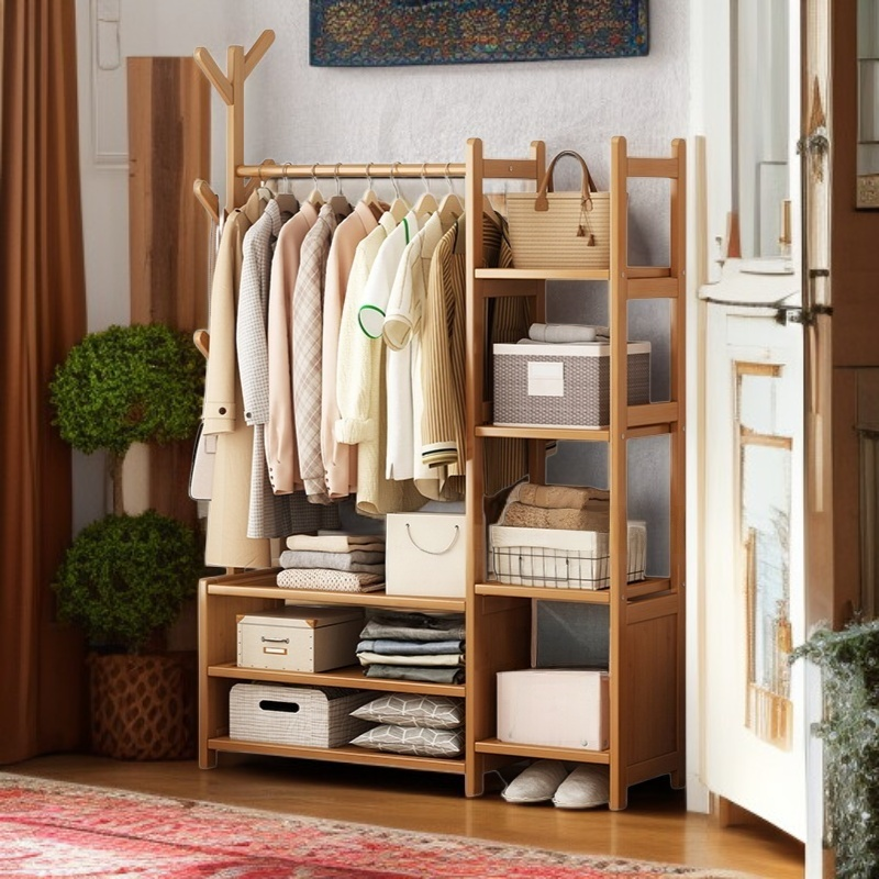 원목 대형 실내 옷걸이 