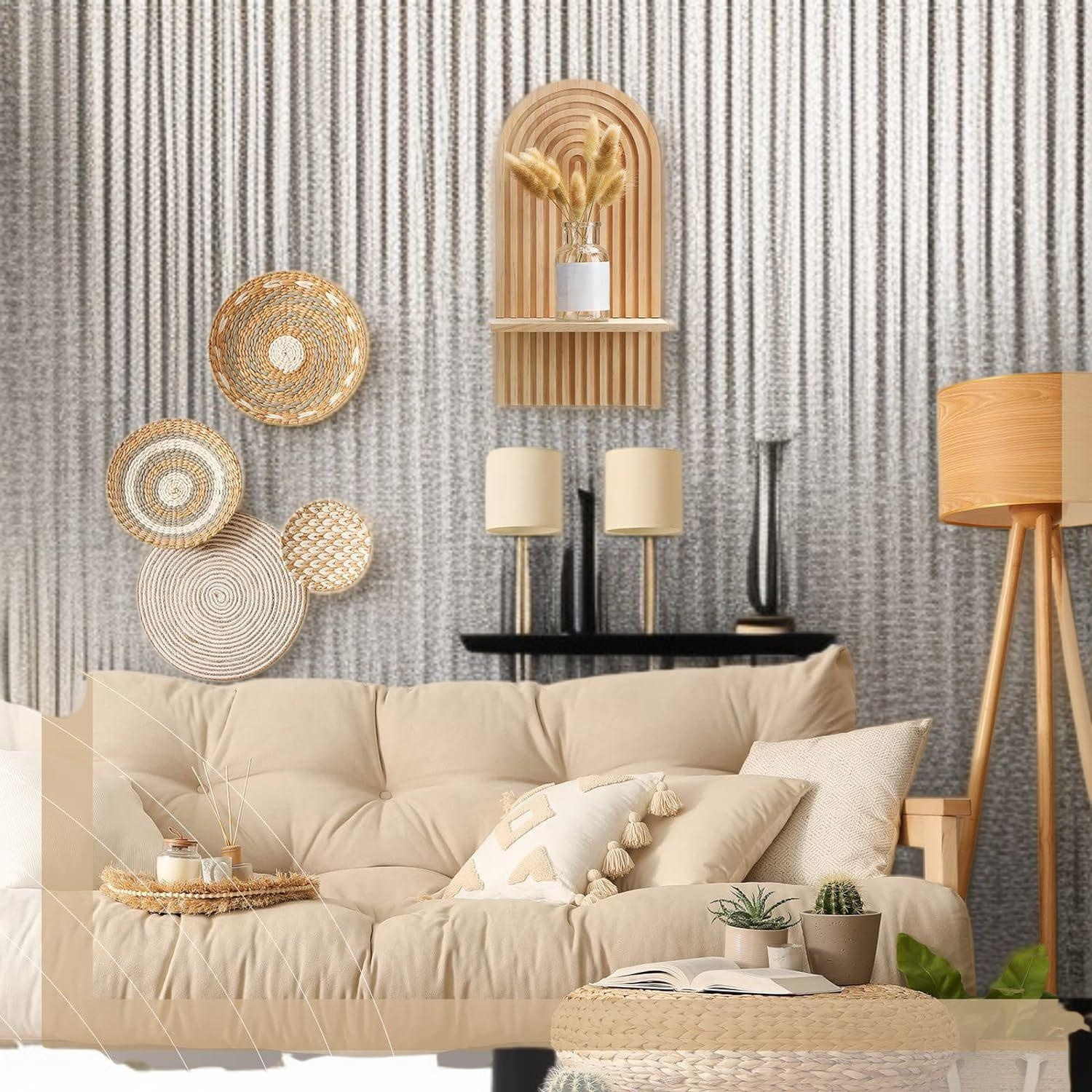 Space-saving wall shelves for small apartments
