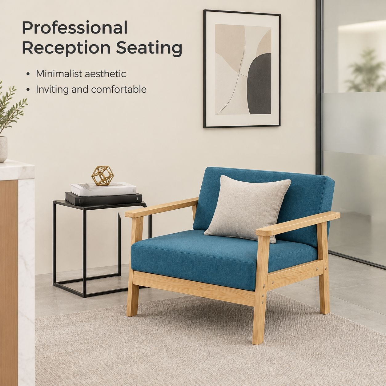 Modern Minimalist Fabric Armchair