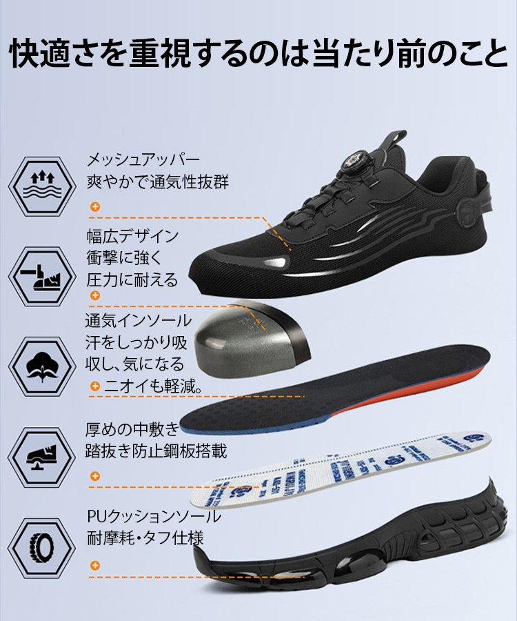 踏み抜き防止護安全靴