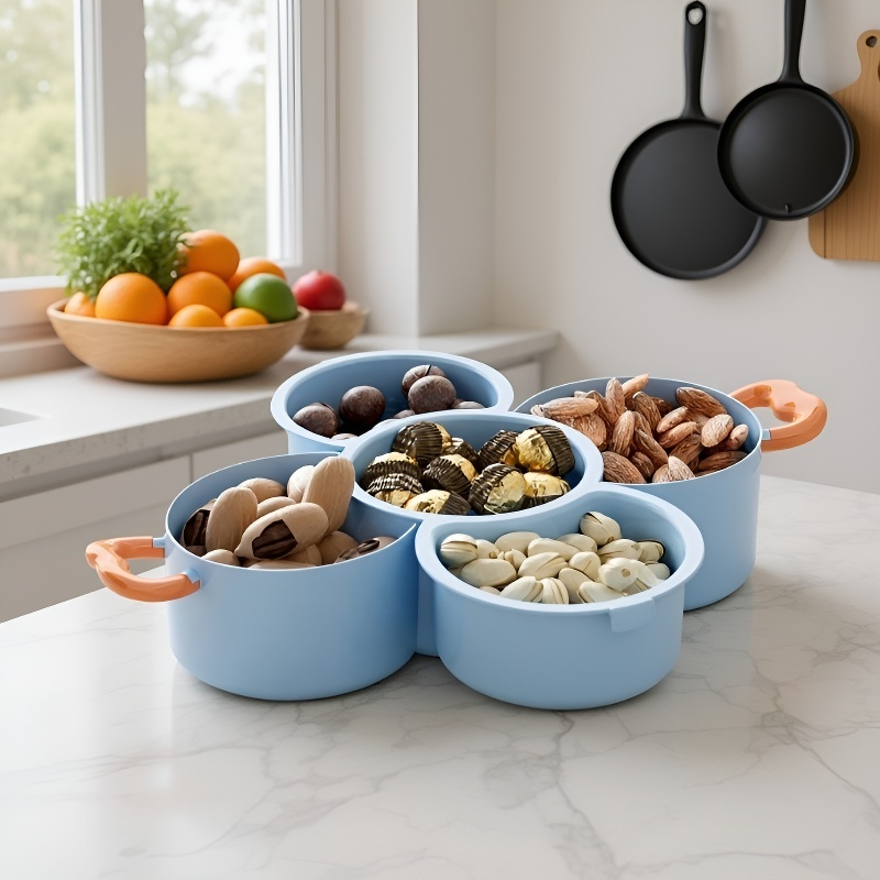 Fuente para frutas de doble bandeja, extraíble y lavable