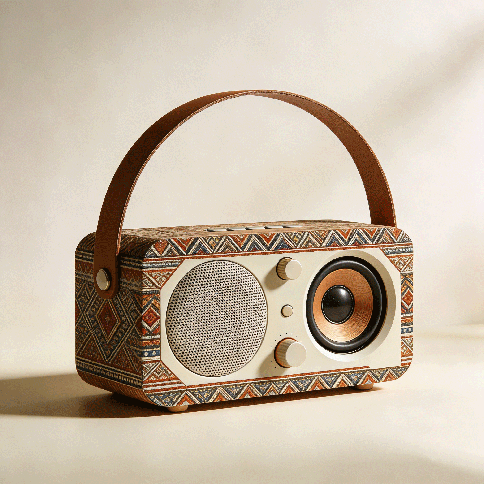 ลำโพงดีไซน์ย้อนยุคขนาดพกพา