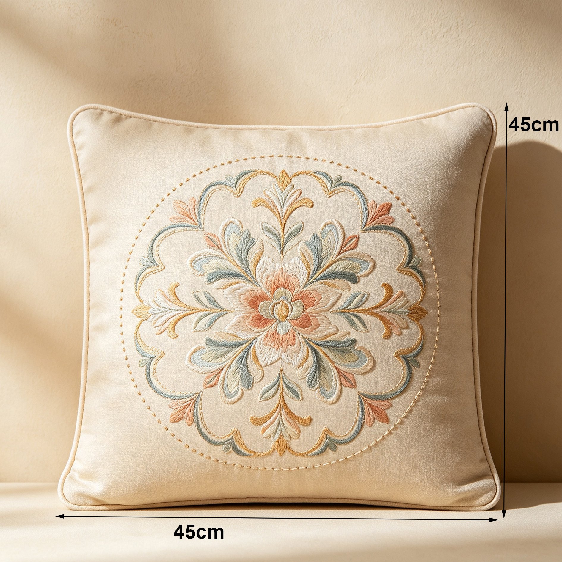 Decorative floral throw pillows enhancing bedroom decor
