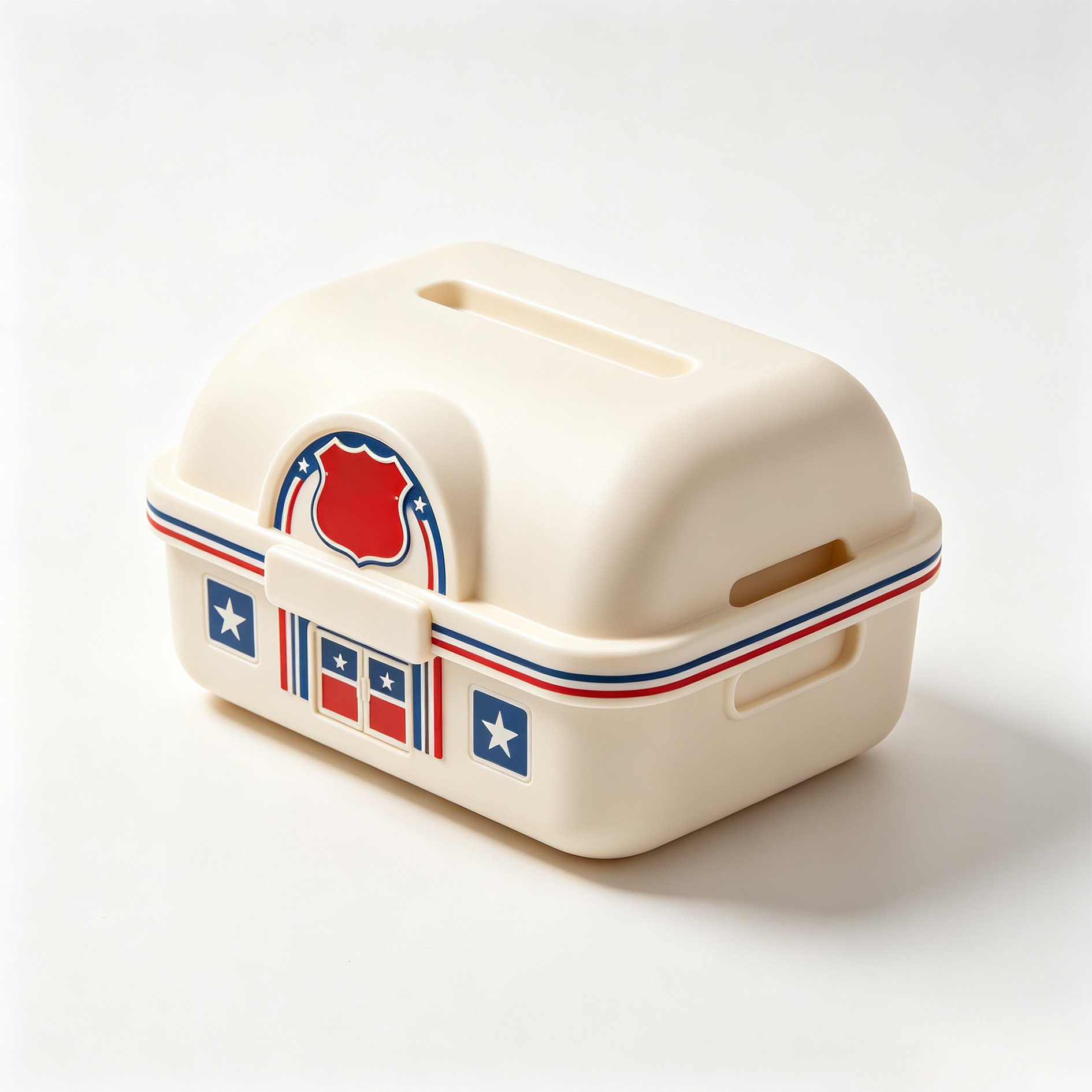 American Star and Stripe Retro Storage Box front view