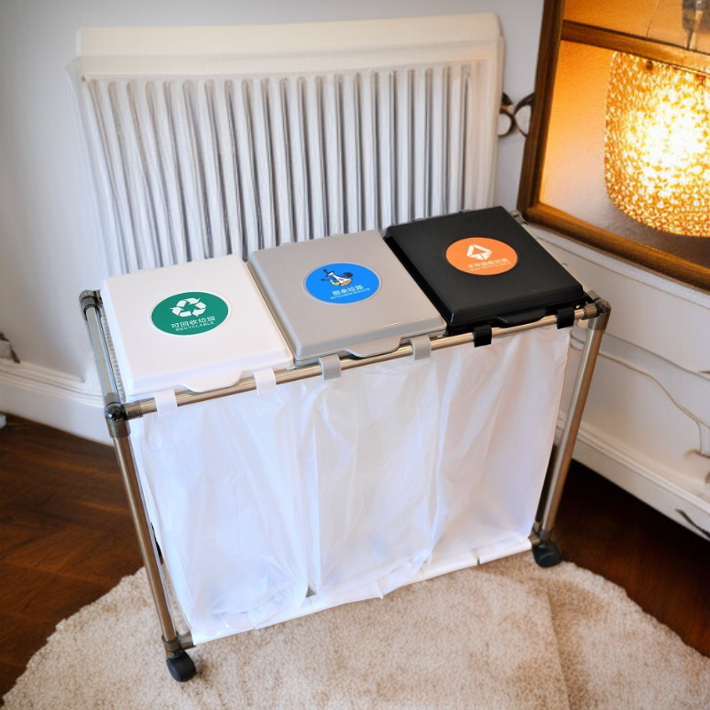 Poubelle multifonctionnelle adaptée à la cuisine