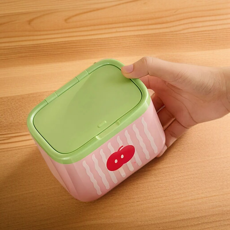 테이블 상판 세련되고 실용적인 자동 승강 승강 면봉 케이스 화장솜 실용 케이스