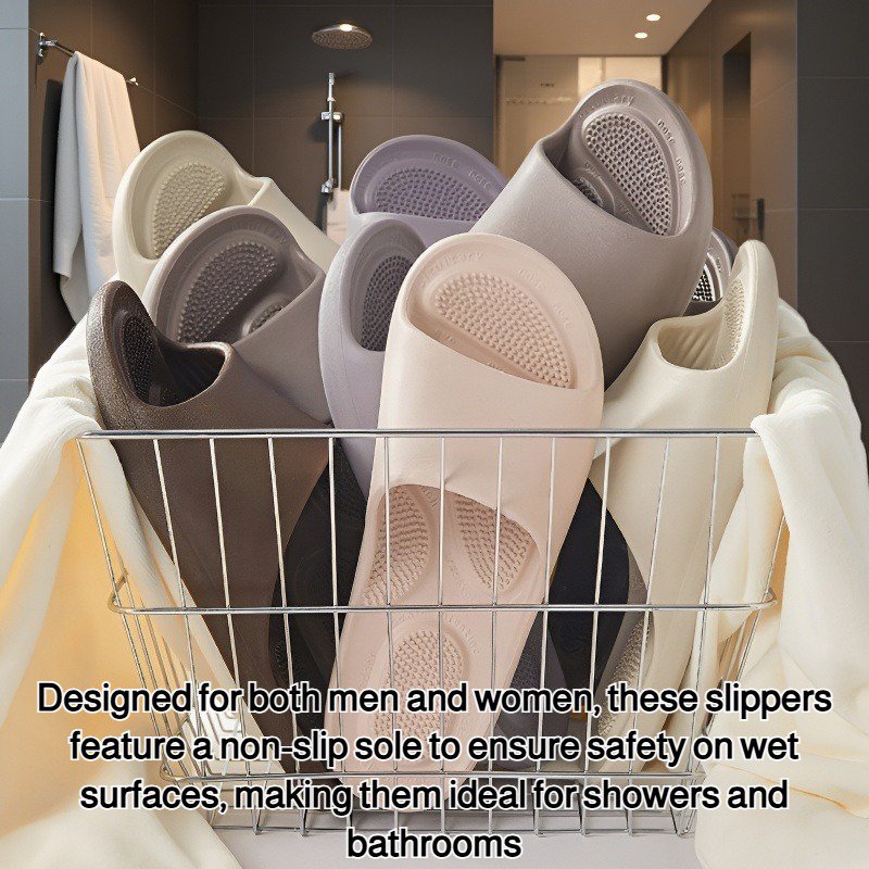 Men's and women's bathroom silent massage slippers for pregnant women
