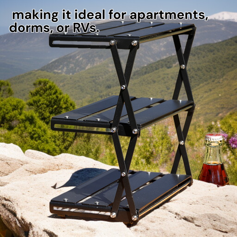 Multi-Layer Aluminum Kitchen Spice Organizer Shelf