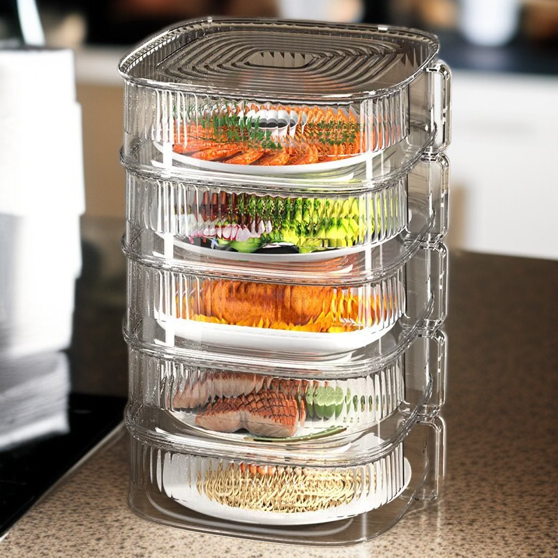 多層収納キッチンフードカバー 防塵保温蓋 家庭用残り物用