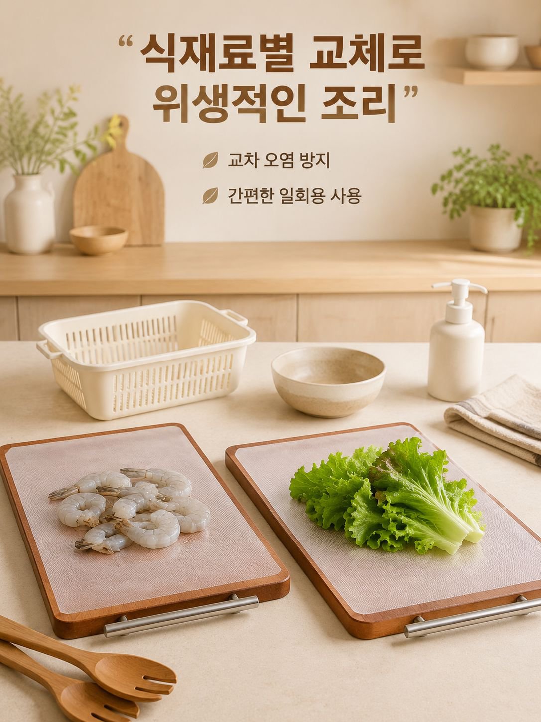 일회용 미끄럼 방지 주방 도마 매트