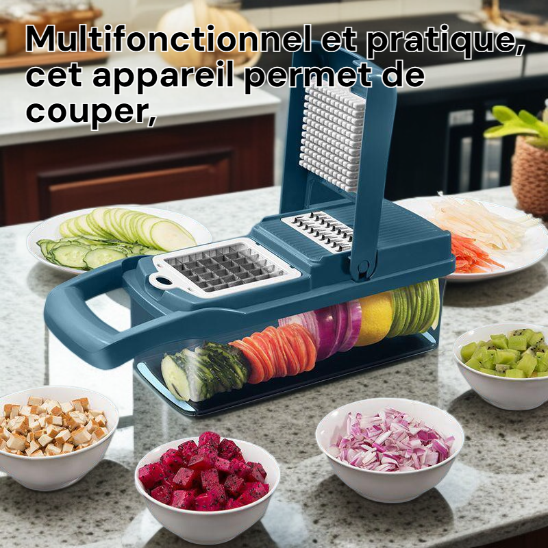 Coupe-légumes multifonctionnel pour cuisine, trancheur et râpe domestique