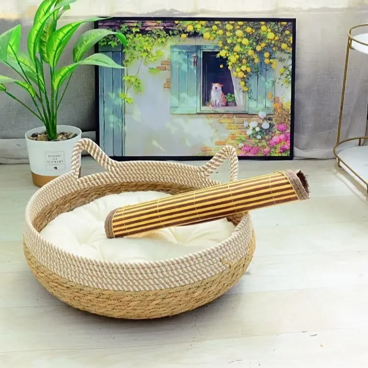 Weaving cat bed indoor pet supplies