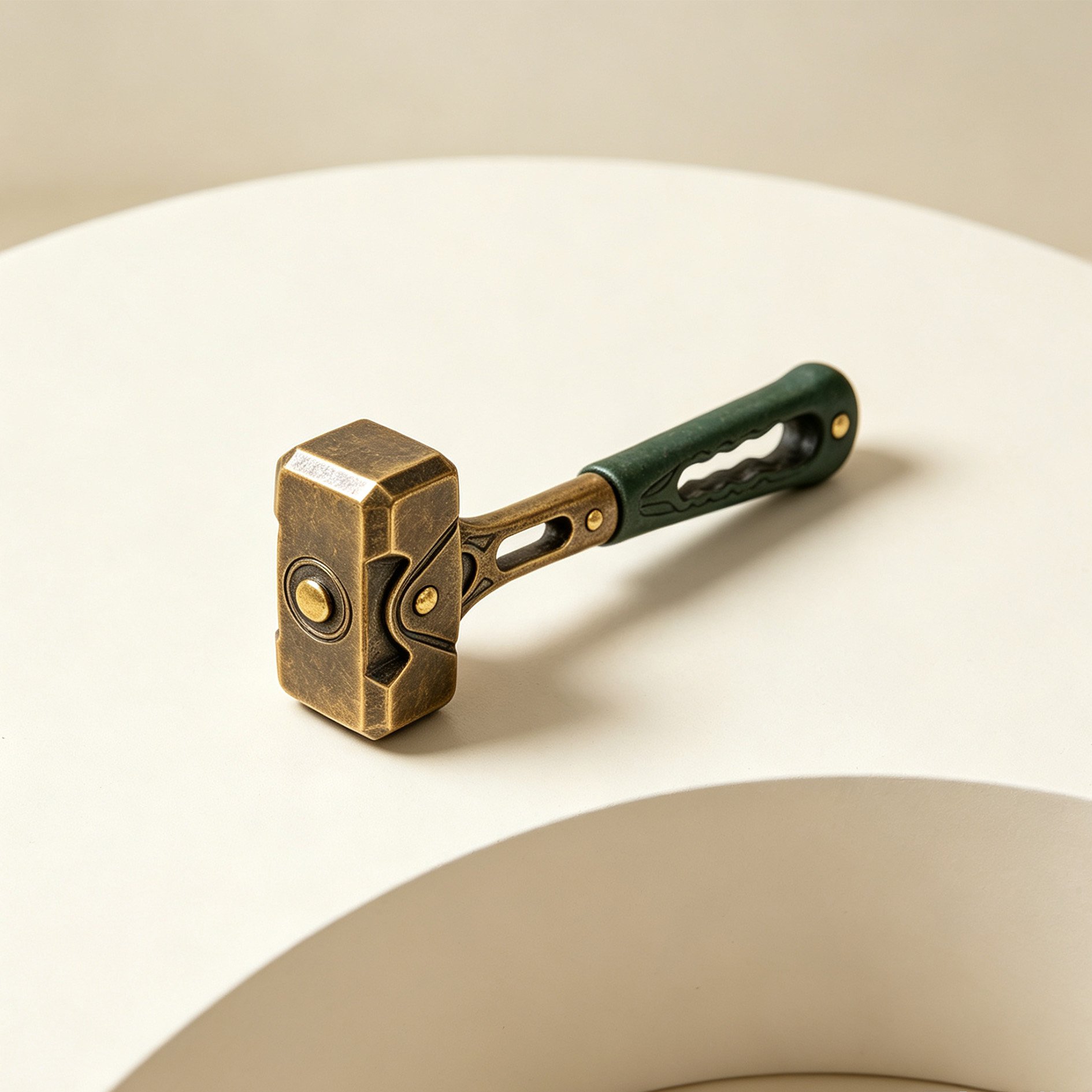 Retro Bronze Mini Thor's Hammer
